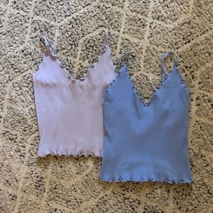 Pacsun/intimacy ruffle tanks size s/m